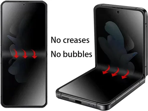 Vista 3 de Protector de pantalla antiespía antirreflejos interno para Moto Razr+ 2023 Protector de pantalla exterior mate de privacidad Película suave