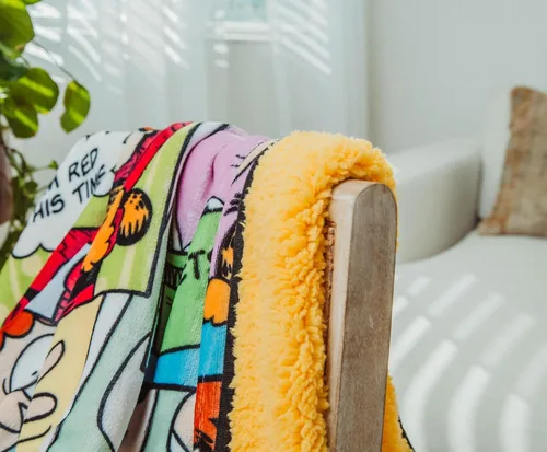Vista 6 de Garfield and Jon - Manta de forro polar Sherpa con paneles de cómic, funda de poliéster suave para sofá, cama, 50 x 60 pulgadas