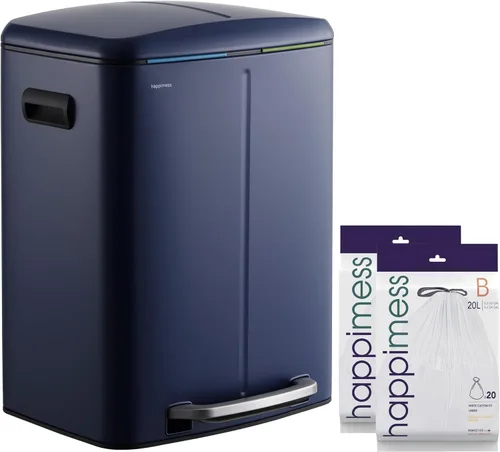 Vista 12 de happimess HPM1005B Marco Rectangular Cesta de Basura de 10.6 Galones con Dos Cubos y Tapa de Cierre Suave, Resistente a Huellas Dactilares, Moderna