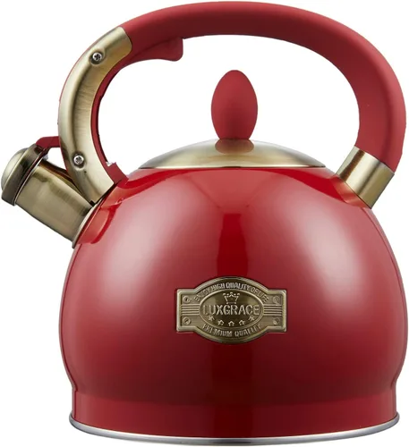 Vista 11 de Tetera de Té - Hervidor de 2.2 Quart para Estufa Silbante de Acero Inoxidable Ollas de Té para Estufa Silbante de Té