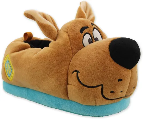 Vista 7 de Scooby Doo - Pantuflas de felpa para niños pequeños, Marrón