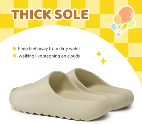 Vista 36 de Sandalias acolchadas para mujeres, hombres y niños, cómodas, antideslizantes, suaves, impermeables, para baño, ducha, sandalias acolchadas de suela