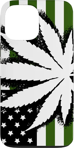 Vista 24 de American Weed Flag 4:20 Cannabis Pot Marijuana Stoner Gift Case for iPhone 17
