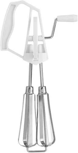 Vista 10 de Batidor manual de huevos, batidor de mano giratorio de acero inoxidable, batidor de huevo giratorio de mano, herramienta de cocina, accesorio