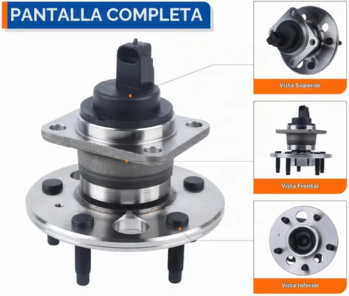 Vista 2 de PAROD Par 512003 Conjunto de cubo de cojinete de rueda trasera