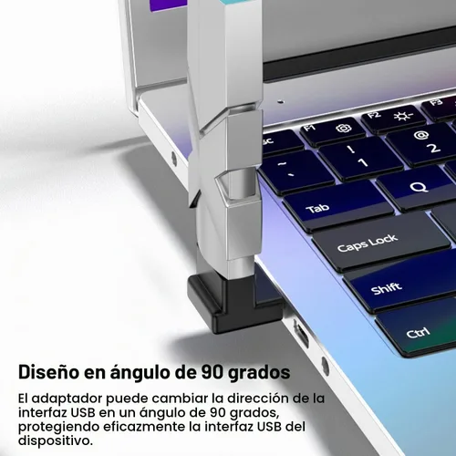 Vista 4 de Jadebones - Adaptador USB 3.0 de 90 grados, paquete de 4