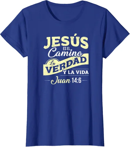 Vista 76 de Camisas de la Biblia de Jesus para los Cristianos Camiseta Española Negro