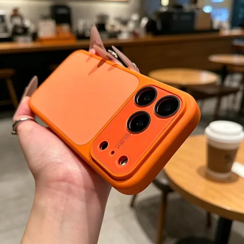 Vista 4 de Funda de silicona líquida para iPhone 17 Pro Max equipada con película protectora de lente, anticolisión suave al tacto y resistente a las manchas