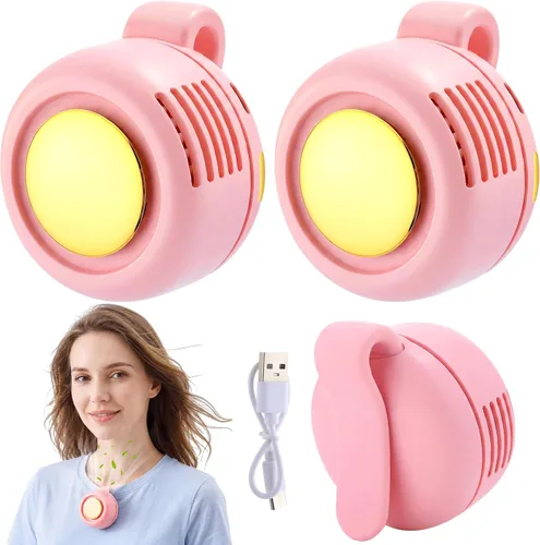 Vista 10 de Paquete de 6 mini ventiladores silenciosos portátiles sin aspas Verde