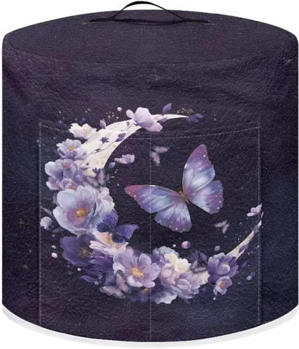Vista 7 de Suobstales Cubierta antipolvo con estampado de girasol para olla instantánea de 6 cuartos de galón, diseño de nota musical, cubierta de olla a Nota