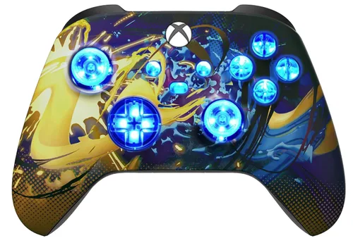 Vista 10 de Silent Modz Custom Modded Controller 7 LED Colors Trigger Stopper w/Pro Grips compatible with Xbox Series S, Xbox Series X, Xbox One, and Windows