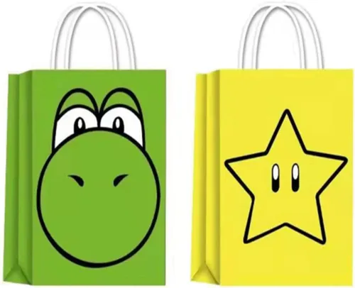Vista 5 de ChristieAHodge 24 bolsas de regalo de fiesta para suministros de fiesta de cumpleaños de Mario, bolsas de regalo de fiesta para fiestas de Mario