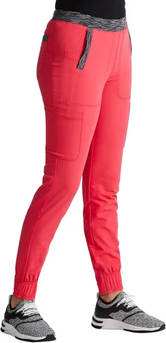 Vista 7 de Dickies Dynamix DK186 - Pantalón médico para mujer, tiro natural, pierna cónica, Mélange Jogger