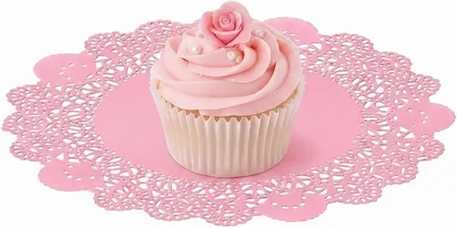 Vista 70 de Restaurantware Pastry Tek Blondas de Encaje de 4 x 4 Pulgadas 100 Vajilla Decorativa - Blondas de Mesa Desechables Redondas de Papel Negro