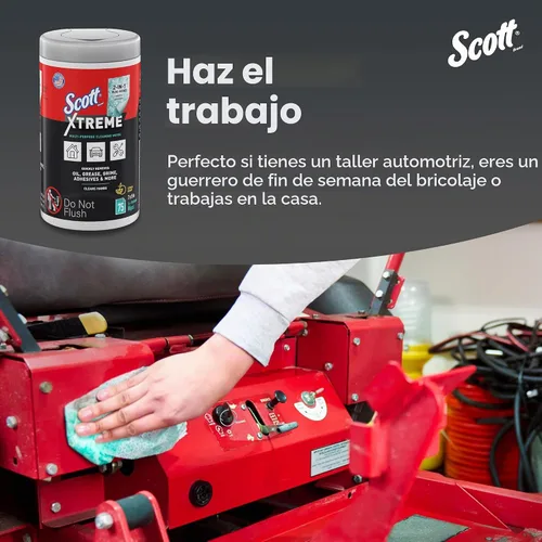 Vista 7 de Scott Toallitas Xtreme, 6 botes/estuche, 75 hojas/recipiente