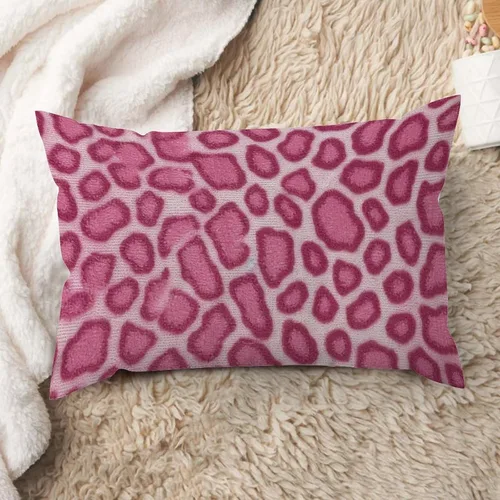Vista 44 de ArogGeld Funda de cojín lumbar con estampado de guepardo rosa intenso, almohada con estampado de leopardo fucsia para decoración de granja, funda