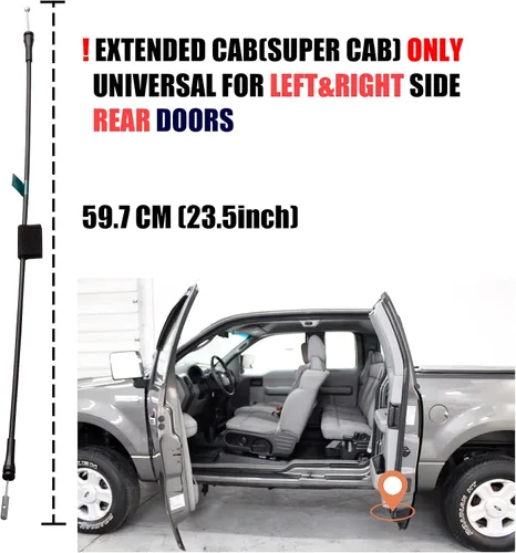 Vista 2 de Cables de pestillo inferior de la puerta trasera compatibles con Ford F150 1997-2003 Heritage F150 2004 F250 1997-1999 Kit de cables de la parte