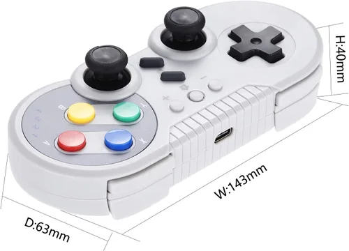 Vista 5 de PowerLead Wireless Pro Game Controller for Switch USB Classic Controller Joystick for Windows PC