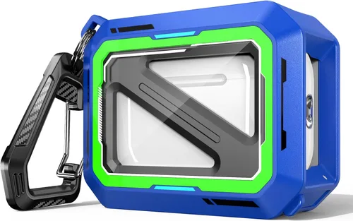 Vista 42 de R-fun Funda de carga compatible con AirPods de 2ª generación 2019, 1ª generación 2016, protección completa contra caídas, tapa desplegable