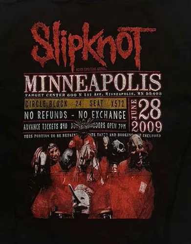 Vista 3 de Slipknot Minneapolis '09 - Sudadera con capucha para hombre, color negro, Negro, M