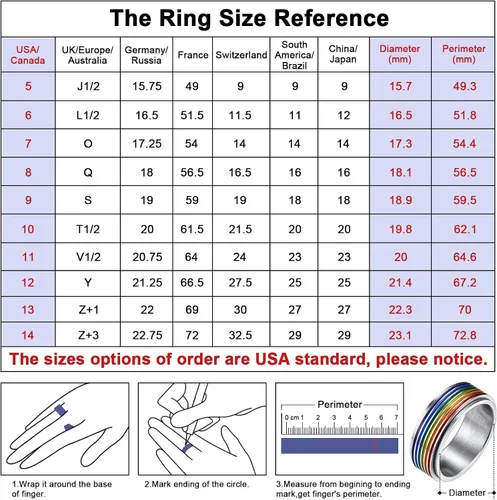 Vista 4 de FaithHeart Anillos para ansiedad LGBT Pride Rainbow, acero inoxidablechapado en oro de 18 quilates, joyería de amor es amor para hombres y mujeres