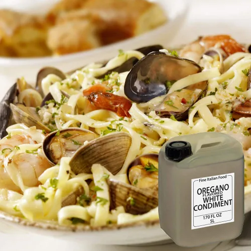 Vista 5 de Vinagre Balsámico Blanco de Módena, con sabor a orégano, a granel, catering, calidad de restaurante, aderezo para ensaladas, salsa de pasta