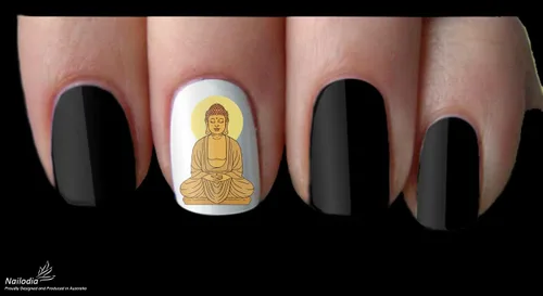 Vista 6 de Adhesivo decorativo para uñas de Buda y budismo