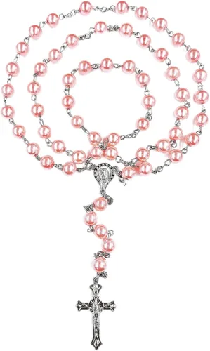 Vista 24 de First Communion Rosarys for Girls and Boys, RosaryBeads Catholic for Men, Women, Rosary Necklace as Gifts for Mother, Grandmother, Elders