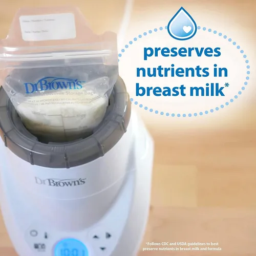 Vista 6 de Dr. Brown's Natural Flow MilkSPA - Calentador de leche materna y biberones con almacenamiento y recolección de leche materna, 4 onzas (paquete de 4)