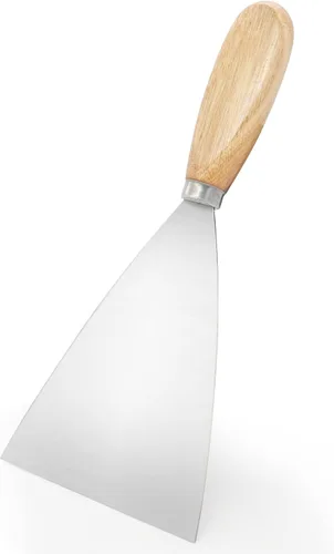 Vista 6 de Cuchillo de masilla, raspador de metal de 1 pulgada, cuchillos de mango de madera para paneles de yeso, calcomanías, papel de pared, parches