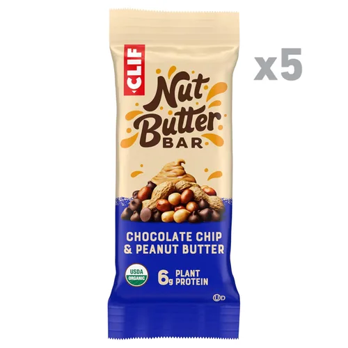 Vista 3 de CLIF - Barra de mantequilla de nuez – Barras energéticas rellenas de chispas de chocolate y mantequilla de maní – Sin OMG – Orgánico USDA – A base