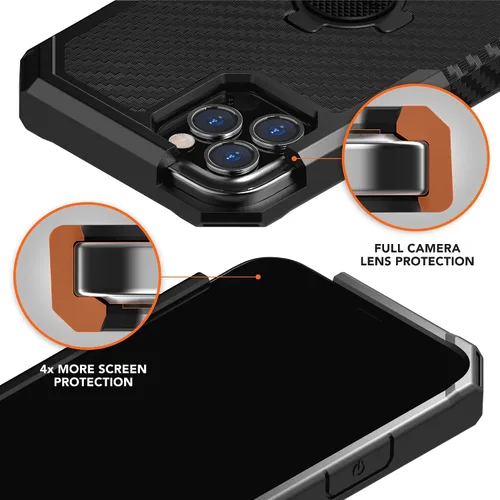 Vista 5 de Rokform - Funda para iPhone 12 Pro Max, serie resistente, equipo de protección magnética de Apple, funda para iPhone con bloqueo giratorio RokLock