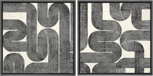 Vista 78 de SIGNFORD Impresión en Lienzo Enmarcado Arte de Pared Art Nouveau Lago de Cisnes Elegantes Ilustraciones de Aves Acuáticas Moderno Boho Naturaleza