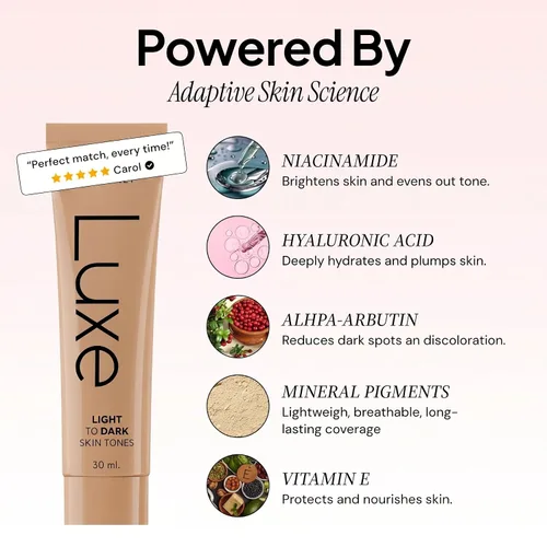 Vista 2 de Base de maquillaje Luxe que cambia de color - Luz Claro