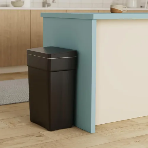 Vista 2 de BestOffice Bote de basura automático de 13 galones para cocina, sin contacto, de alta capacidad, con tapa, para dormitorio, baño, hogar, oficina, 50