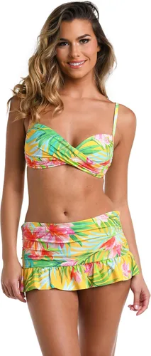 Vista 15 de La Blanca Top de traje de baño cruzado sobre el hombro Island Goddess para mujer