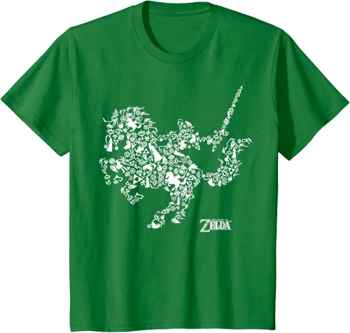 Vista 3 de The Legend of Zelda Camiseta con diseño de símbolos de caballo Azul Marino