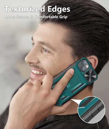 Vista 7 de SOiOS Funda para iPhone 16e 2025: Funda para iPhone 13 iPhone14 con soporte Funda protectora de grado militar a prueba de golpes TPU duradero