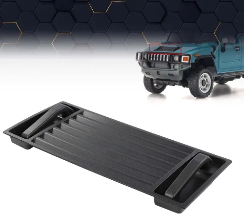 Vista 2 de PIT66 Rejilla de Capó Parrilla con Asas Compatible con Hummer H2 Base Pickup 2003-2007 15063080 25858920 25928163