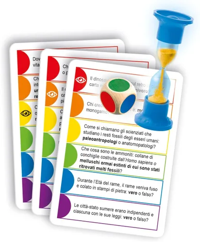 Vista 2 de Clementoni - Sapientino Testa Prehistoria Juego Educativo 6 Años, Quiz, Flashcards Historia-Made in Italy, Color Italiano, 16442