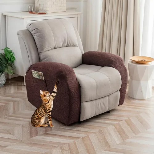 Vista 46 de Funda para Silla Reclinable 100% Impermeable, 1 Pieza Fundas Elásticas para Sofá Reclinable Lavables para Silla Reclinable para Mascotas, Perros