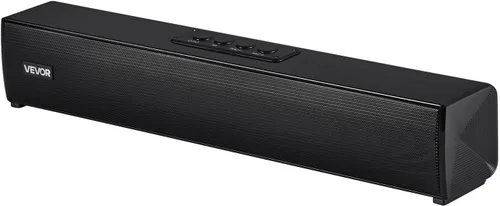 Vista 9 de VEVOR Barra de sonido para Smart TV, canal 2.0, barra de sonido compacta de 17 pulgadas para proyector, conexión AUX Bluetooth, control remoto
