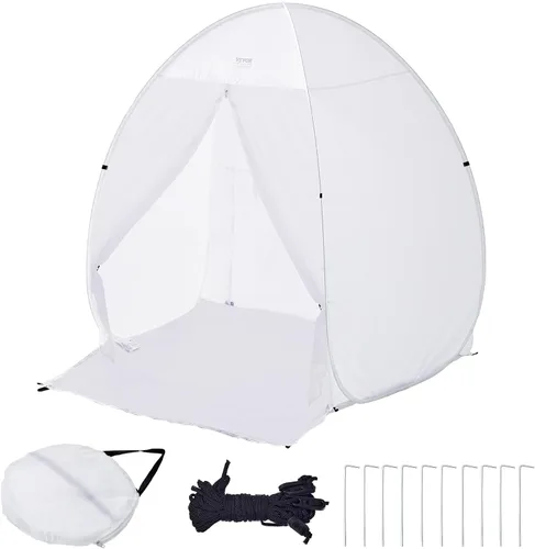 Vista 13 de VEVOR Tienda de Cabina de Pintura Portátil, Tienda de Pintura en Aerosol Portátil Emergente de 28.3 x 28.5 x 29.5 pulgadas con Puerta de Malla