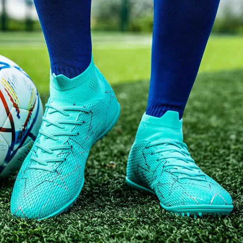 Vista 6 de MEBAMY Tacos de fútbol para hombre y mujer, zapatos de fútbol para adultos, AG TF, botas de fútbol ligeras, para interiores y exteriores, béisbol