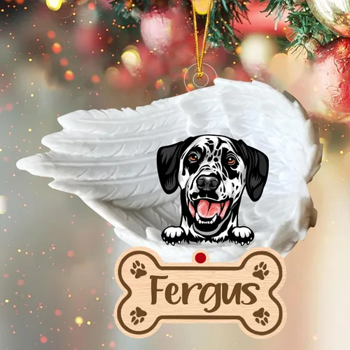 Vista 35 de Adorno de perro afgano de 1 ángel, adorno acrílico 2D personalizado conmemorativo para perros, regalo por pérdida de mascotas, regalo