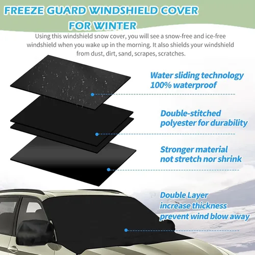Vista 5 de Cubierta de Parabrisas para Hielo y Nieve Compatible con Mercedes-Benz Sprinter 2007-2024 2025 2026 Impermeable Cubierta de Parabrisas Resistente al