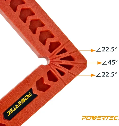 Vista 5 de POWERTEC 71124 Cuadrados de posicionamiento de 90 grados, herramientas de carpintería para abrazaderas de esquina en ángulo recto, herramientas