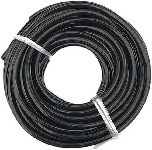 Vista 2 de (50-400 pies por rollo) Tubo de distribución en blanco de 1/4 de pulgada, manguera de riego por goteo de polietileno negro, línea de tubo de riego