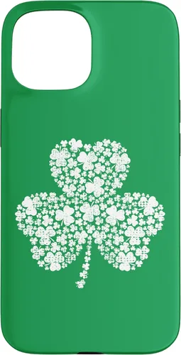 Vista 6 de Funda verde vintage con trébol relleno de trébol para iPhone 16