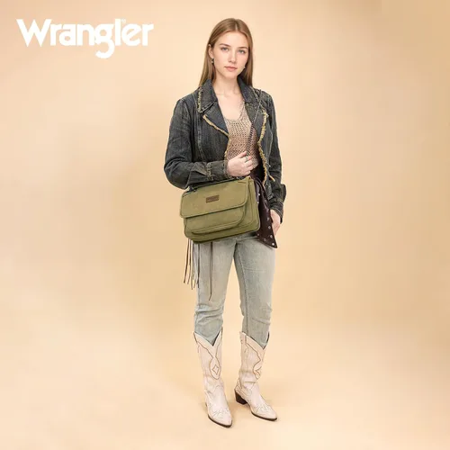 Vista 9 de Wrangler - Bolso de hombro para mujer, estilo retro, bolso cruzado con correa de cadena